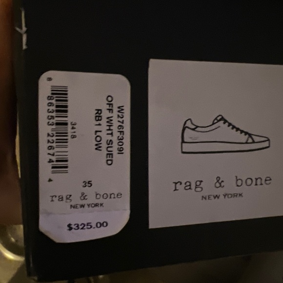 rag & bone off white low suede sneakers - Picture 8 of 9
